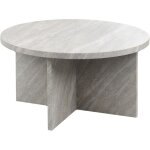 Beliani - table basse moderne mdf 80 x 80 cm mobilier de salon effet pierre gris stanton