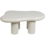 Beliani - table basse moderne minimaliste mdf 100 x 70 cm blanche forme ovale ondle