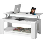 Table basse modulable coloris blanc artic - 43 x 102 x 50 cm pegane Table basse modulable coloris blanc artic - 43 x 102 x 50 cm pegane