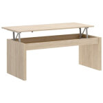 Pegane - table basse modulable coloris naturel - longueur 102 x profondeur 50 x hauteur 43 cm