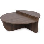 Table basse modulable couleur noyer mila Table basse modulable couleur noyer mila