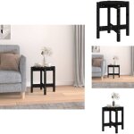 Table basse noir � 42, 5x45 cm bois massif de pin - table basse - meuble salon - table d'appoint - table ...