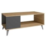 Miroytengo - table basse odda en ardoise et couleur naturelle, meuble de salle  manger de style industriel, ...