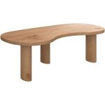 Table basse organique en bois massif de mindi - brandan