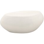 Table basse ovale en b�ton blanc 105 cm - maui