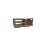 Table basse avec paniers osier coloris chne patin - leandre
