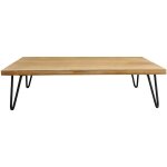 Miliboo - table basse rectangulaire bois manguier massif et métal noir l117 cm vibes Miliboo - table basse rectangulaire bois manguier massif et métal noir l117 cm vibes