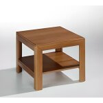 Pegane - table basse rectangulaire avec étagère en pin massif coloris cerisier - longueur 55 x profondeur ... Pegane - table basse rectangulaire avec étagère en pin massif coloris cerisier - longueur 55 x profondeur ...