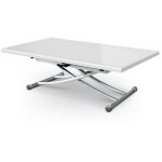 Table basse rectangulaire  higher  150cm blanc laqu