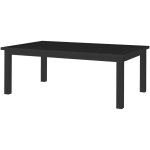 Table basse rectangulaire de jardin plateau à lattes dim. 100l x 60l x 37h cm pieds antidérapants alu ... Table basse rectangulaire de jardin plateau à lattes dim. 100l x 60l x 37h cm pieds antidérapants alu ...