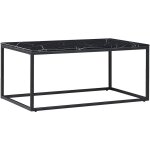 Beliani - table basse rectangulaire avec plateau effet marbre noir en mdf et cadre en m�tal noir au style ...