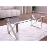 Deco in paris - table basse rectangulaire en verre isore