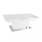 Inside75 - table basse relevable extensible jet set blanc brillant
