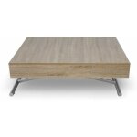 Paris prix - table basse relevable 'lift' 120 - 190cm chne clair