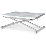 Intensedeco - table basse relevable philadelphia effet marbre