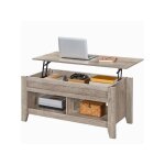 Table de basse relevable avec plateau relevable, table de salon fonctionnelle, table de salle � manger, ...