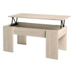 Miroytengo - table basse relevable, salon, salle � manger, couleur sahara, style moderne, 100x45x50cm ...