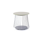 M&s - table basse ronde 50 cm en verre et métal gris - megane M&s - table basse ronde 50 cm en verre et métal gris - megane