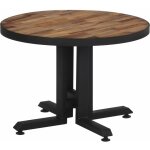 Table basse ronde Ø55x40 cm teck de récupération massif vidaxl Table basse ronde Ø55x40 cm teck de récupération massif vidaxl