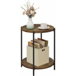 Woltu - table basse ronde, table d'appoint, bout de canapé avec plateau amovible, mdf et métal, veine ... Woltu - table basse ronde, table d'appoint, bout de canapé avec plateau amovible, mdf et métal, veine ...