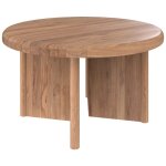 Rendez - vous d�co - table basse ronde en bois de teck recycl� d80 cm - bana