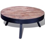 The living store - table basse ronde bois de teck recycl - table basse - table ronde - meubles design ...