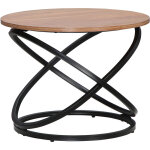 Homcom - table basse ronde design industriel néo - rétro ø 60 x 46h cm acier anneaux noir aspect chêne ... Homcom - table basse ronde design industriel néo - rétro ø 60 x 46h cm acier anneaux noir aspect chêne ...