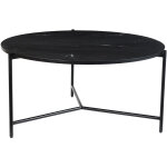 Miliboo - table basse ronde design en marbre noir d90 cm bumcello