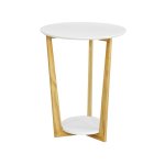 Sobuy - table basse ronde guridon table d'appoint table caf - 3 pieds fbt52 - wn 