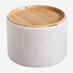 Sklum - table basse ronde rembourrée berkeleni avec plateau et rangement Ø55 cm Sklum - table basse ronde rembourrée berkeleni avec plateau et rangement Ø55 cm