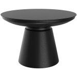 Table basse ronde en m�tal noir d60 cm - gomez