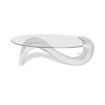 Designetsamaison - table basse de salon blanche - wave