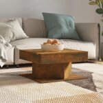 Maison chic - table basse table de salon bout de canap� ch�ne fum� 57x57x30 cm bois d'ing�nierie 51444 ...