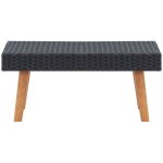 Bonnevie - table basse de salon, table café, de jardin résine tressée noir oib8482e - noir Bonnevie - table basse de salon, table café, de jardin résine tressée noir oib8482e - noir