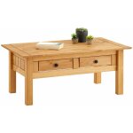 Idimex - table basse cancun avec 2 tiroirs, en pin massif finition teintée / cirée Idimex - table basse cancun avec 2 tiroirs, en pin massif finition teintée / cirée