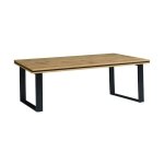Meublorama - table basse malaga - coloris ch�ne wotan et m�tal - 135 x 70 x 45 cm