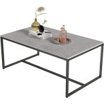 Unho - table basse salon en marbre rectangulaire design scantinave pour salon bureau caf� - 100x60x43cm ...