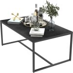 Unho - table basse salon en marbre rectangulaire design scantinave pour salon bureau caf� - 100x60x43cm ...