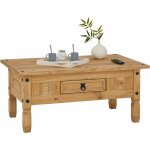 Idimex - table basse en pin salsa style mexicain, avec 1 tiroir