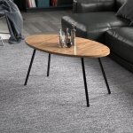 [en. casa] - table basse sk�rb�k ovale 43 x 90 x 50 cm naturel noir