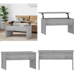 Vidaxl - table basse sonoma gris 80x50, 5x41, 5 cm bois d'ing�nierie - table basse - meuble salon - table ...