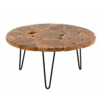 Paris prix - table basse en teck 'manuel' 80cm marron