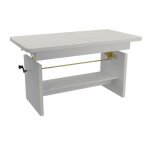 Mobilier1 - table basse transformateur stanton 108, blanc, 59x62x116cm, diamtre: 0, stratifi, angulaire ...