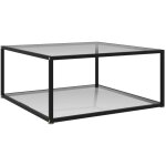 Jinlefu - table basse transparent 80x80x35 cm verre trempé vidaxl Jinlefu - table basse transparent 80x80x35 cm verre trempé vidaxl