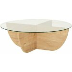 Cotecosy - table basse en verre tremp� - naturel clair et transparent - aysun