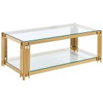 Pascal morabito - table basse en verre tremp et acier inoxydable - dor - nomelano de