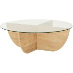 Cotecosy - table basse en verre tremp - naturel clair et transparent - aysun