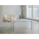 Table basse verre tremp transparent sontarne 80 cm