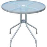 Table de bistro gris 80x71 cm acier
