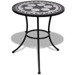 Vidaxl - table de bistro noir et blanc 60 cm mosa�que